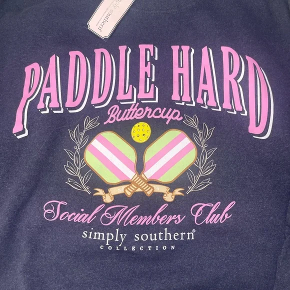 Simply Southern Charcoal and Pink Graphic Sweatshirt - Picture 4 of 5